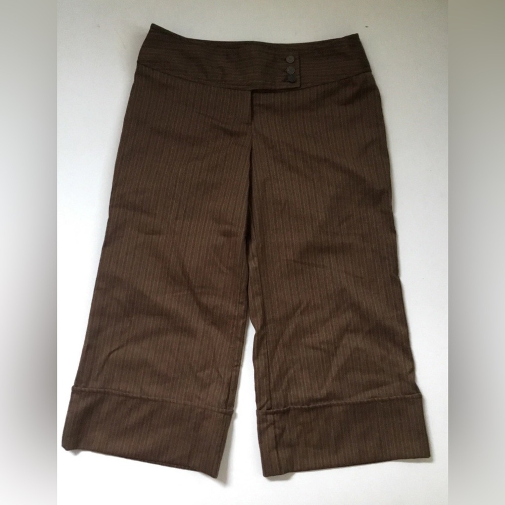 Vintage Y2K Wide Leg Stripe Capri Pants